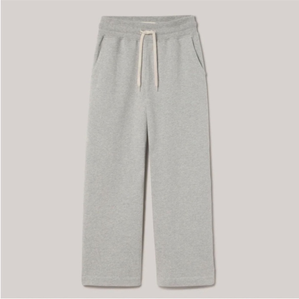 Buck Mason Graphite Vintage Interloop Wide Leg Sweatpants Pants Gray Size S
